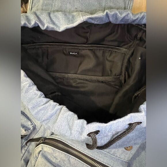 RVCA Denim Backpack Vintage Primo Flap EUC - Picture 8 of 8